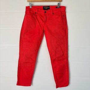 Lucky Brand Zoe Straight Crop Jeans Orange Size 10